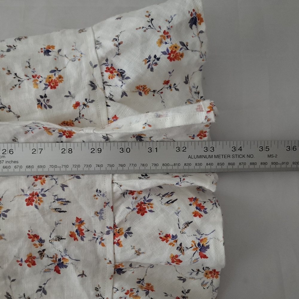 Reformation Carmelo Gabrielle Linen Floral Wrap Mini Dress Small - Picture 7 of 7